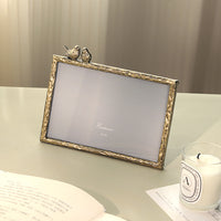 French Alloy Photo Frame Gold Edge 6 Inch Desk Display Luxury