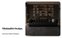 Straight-Line Settee with Metal Legs Light Luxury Aesthetic Office Couch Modern Design Commercial Furnishing for Interior Designers, Reception Area
