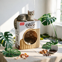 Multi-Level Cat Climber Woven-Look Multi Level Cat Climber Suspended Bowl Seat Climbing Frame