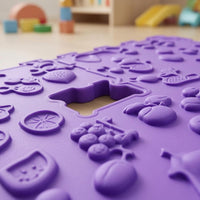 8 Pieces Sensory Foot Mat Non-Slip Interlocking Sensory Tiles Easy to Clean