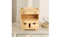 Miniature Cabinet Vintage-Style Miniature Cabinet with Drawer Collectible
