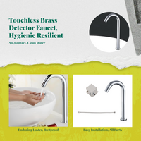 Sturdy Brass Touchless Infrared Bathroom Faucet