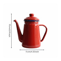 Enamel Coffee Pot Thickened Kitchenware Lid for Home
