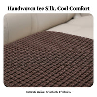3 Pieces Cooling Backless Woven Seat Mat year-round Driver Seat pad Breathable Automotive Accessory Universal Fit for automobiles Owners, motorists, Commuters, warm Weather, Driving, routine Commute, route Trips