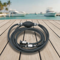 Quick-Connect Marine Fuel Hose Assembly with Primer Bulb Rubber Fuel Line Assembly with Primer Bulb Universal for Boat Owners