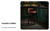 timeless design rotating Bar Stool with supportrest Vintage Design Upholstered rotating Seat support Support Counter Chair Padded padding for Adults, Homeowners, Guests, Pub, Restaurant, Bistro, Dining Room