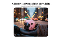 Motorcycle Half Helmet Four-Season Half Face Helmet Lightweight Design for Commuters, Moped Motorcyclist S, Daily Commuting, Weekend Cruising, Outdoor