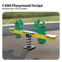 2-Person Bouncy Bouncy Rider Cooperative Play Seesaw Vividly Colored Long-Lasting Design for Children, Children 3+, Playground