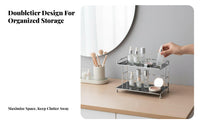 Rotating Makeup Tower Space-Saving Cosmetic Organizer Large Capacity for Bedroom