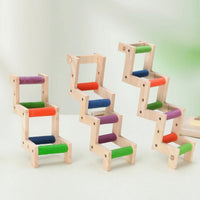 Z-Shaped Bird Climbing Ladder Natural Wood Wooden Bird Ladder Easy to Install Exercise for Birdcage