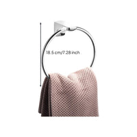 Matte black stainless steel towel rack