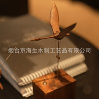 厂家直销天鹅实木手工创意灵动桌面摆件生日节日礼物儿童玩具家居