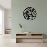 Cut Wall Art Decorative Cutout Black Metal Wall Plaque Easy to Hang for Entryway