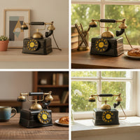 Retro Telephone Ornament Compact Vintage Phone Model Decorative for Collectors