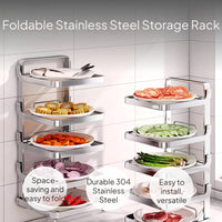 Stainless Steel Foldable Kitchen Organizer Rack