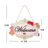 Hanging Welcome Plaque Easy to Hang Entryway Sign 3D Effect for Entryway