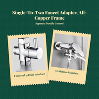 Brass faucet splitter, universal fit