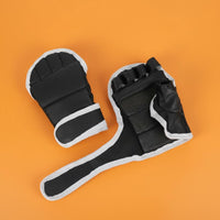 Half Finger Boxing Gloves Shock Absorbing Padding Training Gloves Wrist Support Padded Punching Bag Mitts for Women, Kids, Gym