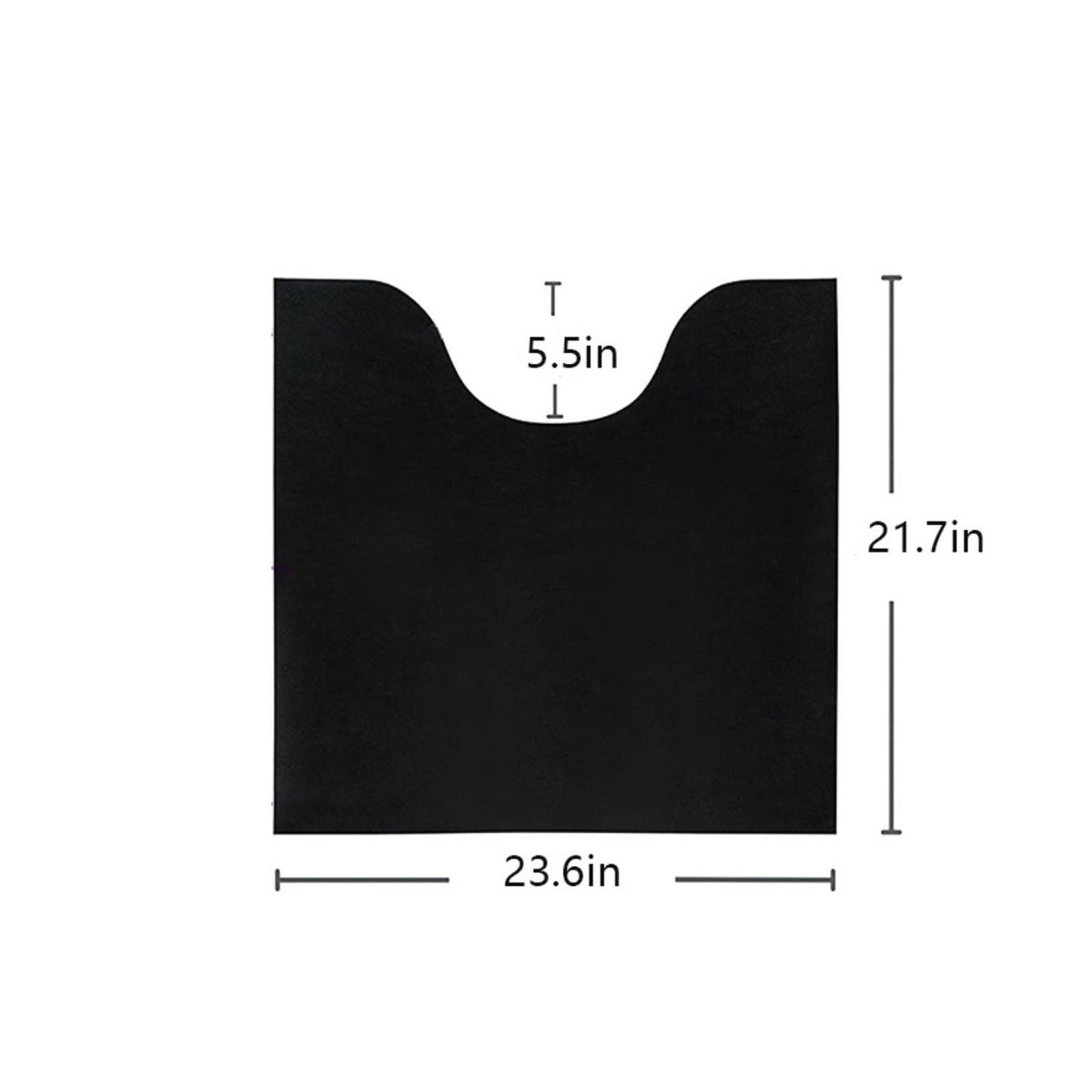 6 Pieces U-Shaped Toilet Mat Reusable Washable Toilet Floor Mat Trim to Fit