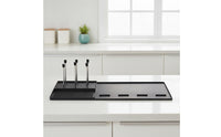 Silicone Mini Fridge Mat Easy to Clean Mini Fridge Drip Tray Silicone Mat with Raised Edges for Office, Coffee Station
