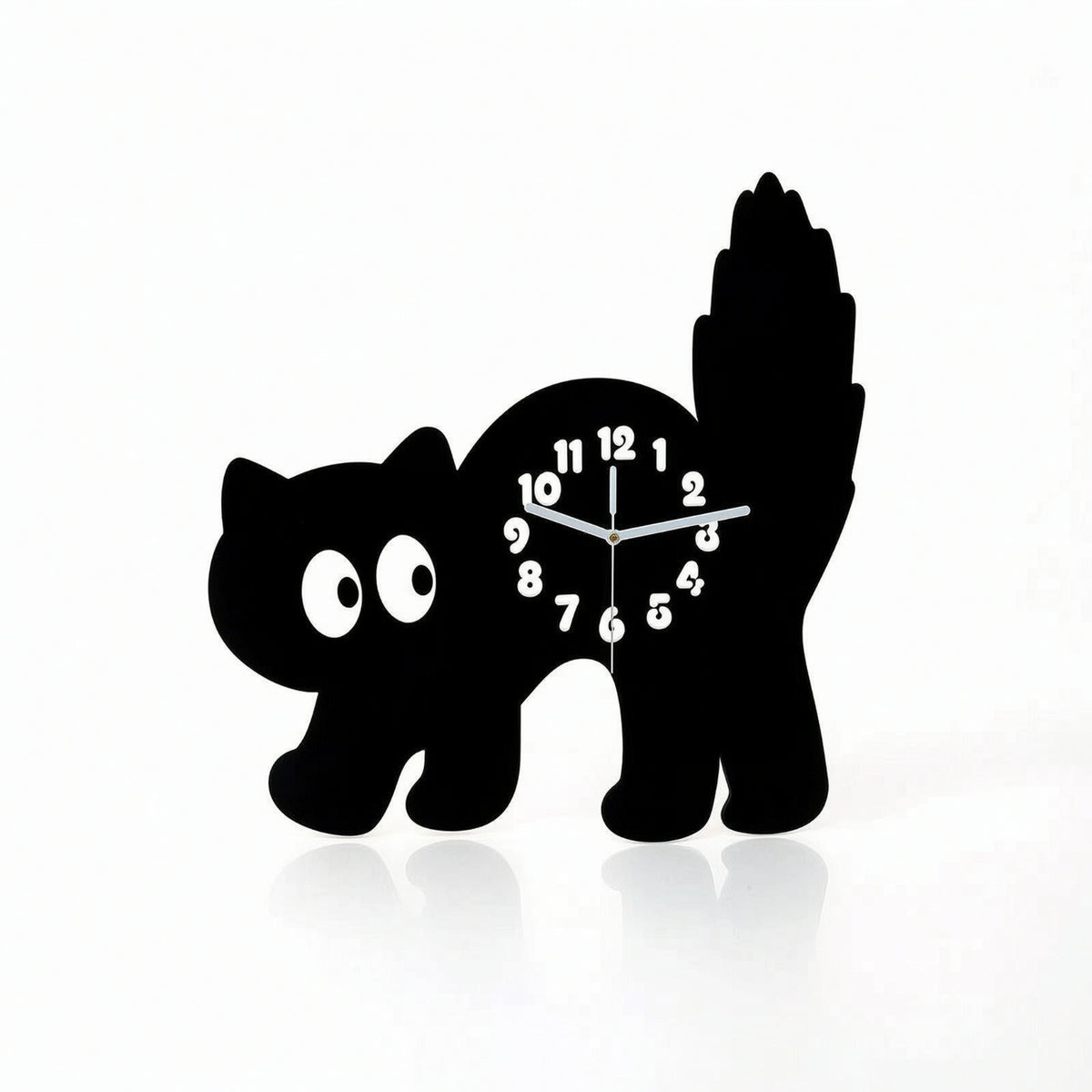 Cartoon Cat Timepiece Clock Decorative Acrylic Wall Clock Cute for Bedroom, Study, Cafe