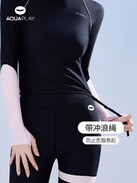 AquaPlay安泊来长袖分体泳衣女防晒速干潜水服游泳衣海边度假保守