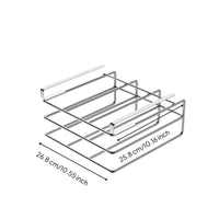 Under Cabinet Storage Rack Multifunctional Hook on Shelf Organizer Space-Saving Hanging Cabinet Basket for Pantry, Closet
