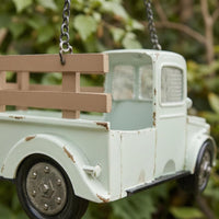 Metal Pickup Truck Feeder Slatted Vintage Truck Bird Feeder Decorative