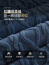 德国塔芙绒毛毯三层加厚冬季盖毯珊瑚绒被子羊羔绒毯子沙发午睡毯