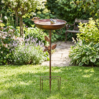 Bird Feeder with Bird Bath Decorative Birdbath Wrought-Iron for Gardeners, Garden, Yard, Flowerbed