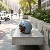 uncoveredFace Helmet ABS Shell Open Face Motorcycle Helmet Chin Strap Buckle