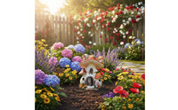Solar Toadstool House Light Weatherproof Solar Powered Garden Gnome House
