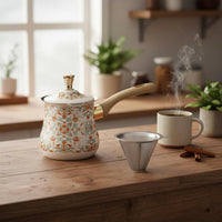 Turkish Coffee Pot Even Heat Distribution Cezve Heavy Duty for Tabletop Serving