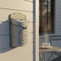 Retro Iron Mailbox Ornamental Vintage Wall Mailbox Large Capacity Decorative Post Box for Garden