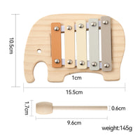 5-Tone Wooden Elephant Xylophone for Kids
