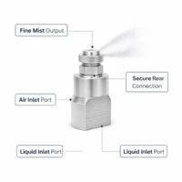 Stainless Steel Gas Cooling Atomization Nozzle, Industrial Facility Dust Remove  #variant:Rear Connection Nozzle