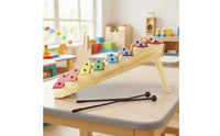 Xylophone with Mallets 8-Note Metal Xylophone Wooden Glockenspiel for Home