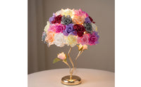 Decorative Bedside Lamp with Rose Shade Floral Lamp with Flower Shade Romantic Ambient for Bedroom, Living Room, Wedding