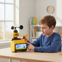 STEM Toy Weather Station Portable Weather Station with Anemometer Handheld Science Kit Interactive for Children, Students, Classroom, Homeschool