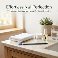 Cuticle Pusher for Manicure and Pedicure, Double-Sided Stainless Steel Metal, Professional Grade Nail Adults with Beveled Edges