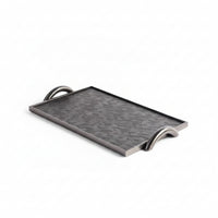 Metal Tray with Handles Sturdy Home Decor Rectangular for Storage
