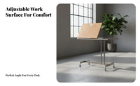Rolling C-Shaped Table Mobile Design Adjustable C-Shaped Table Nordic aesthetic