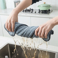 8-Layer Cleaning Cloths and Tea Towels, 12-Pack Super Absorbent Cloths for Dish Washing, 25x25cm Reusable Kitchen Cleaning Supplies