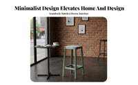 Backless Counter Stool Minimalist Design Bar Chair Floor Protection Circle