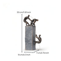 Climbing Figures Sculpture Light Luxury Statue Textured for Art Collectors