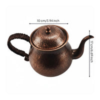 1000 Ml Violet Copper Water Kettle Elegant Pattern Household Drinkware
