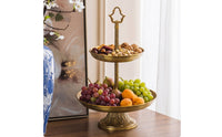 Two-Tier Dessert Stand Decorative Cupcake Stand Elegant for Afternoon Tea