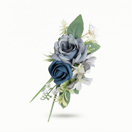 Artificial Rose Boutonniere Faux Boutonniere with Clip Elegant for Groomsmen