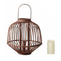 Lantern with Handle Vintage Holder Natural for Patio