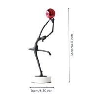 Dance Sculpture Sculptural Dance Figurine Artistic Abstract Sculpture for Simplicity Enthusiasts, Desk, Living Room, Office